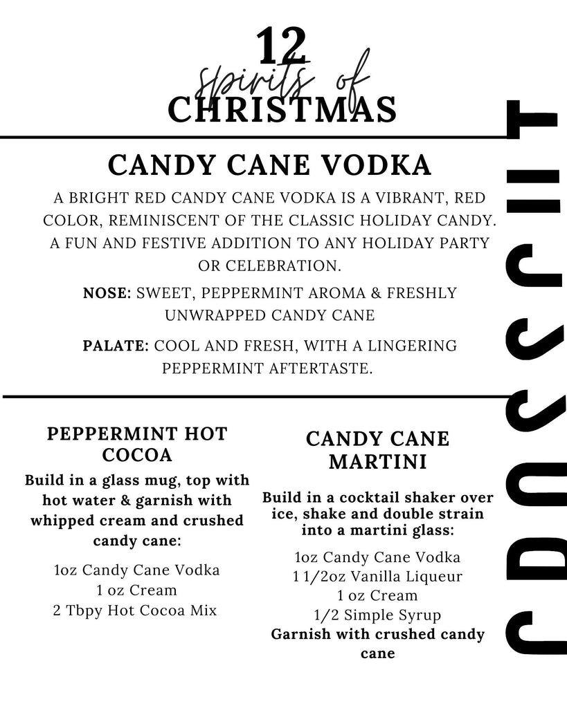 Candy Cane Vodka 750ml Crosscut Distillery