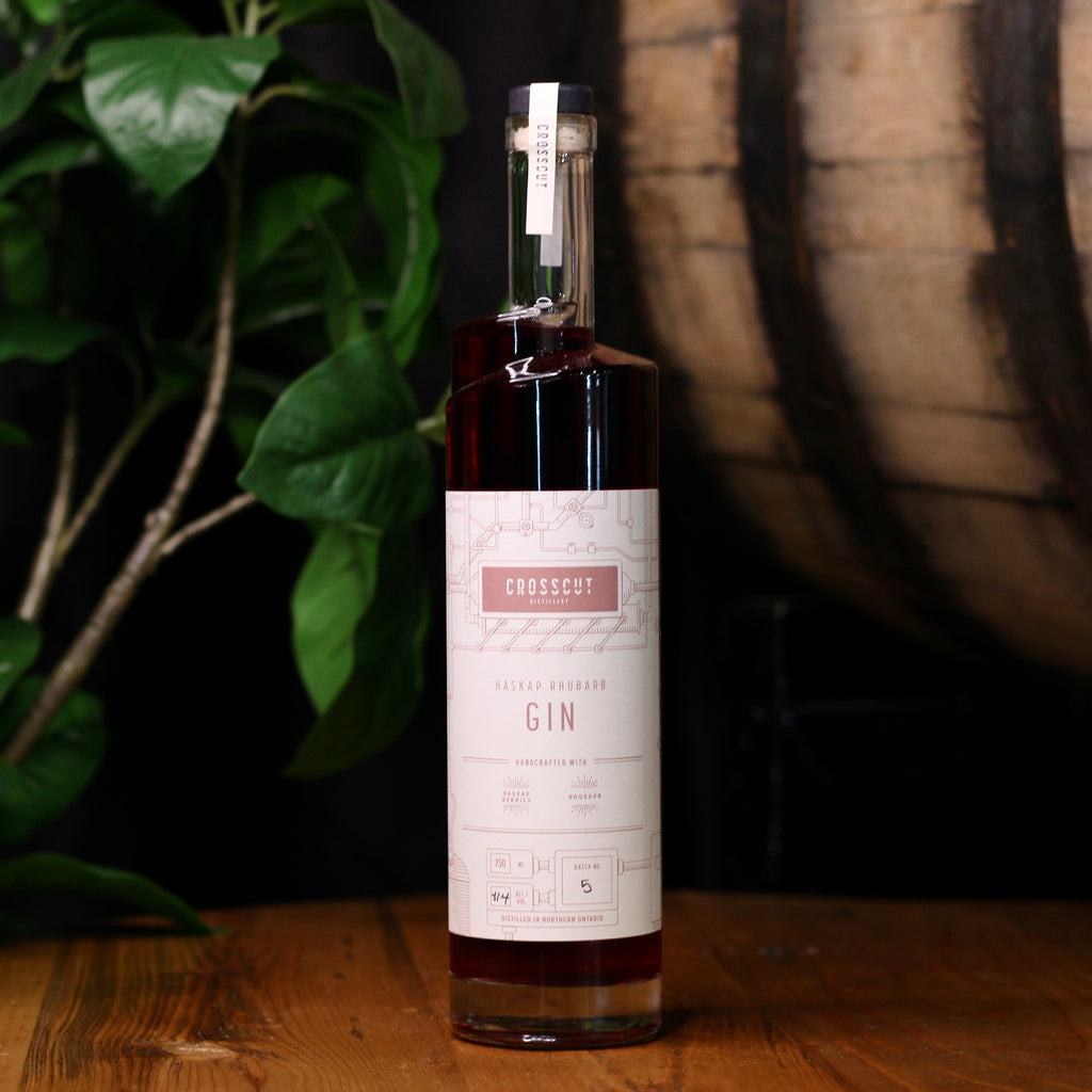 Haskap Rhubarb Gin 750ml Crosscut Distillery