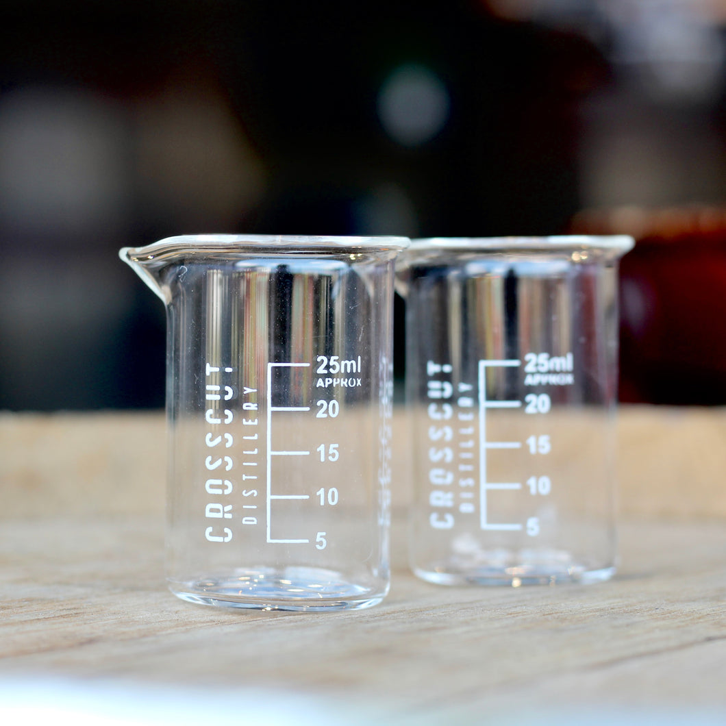 Etched Crosscut Beaker Shot Glass