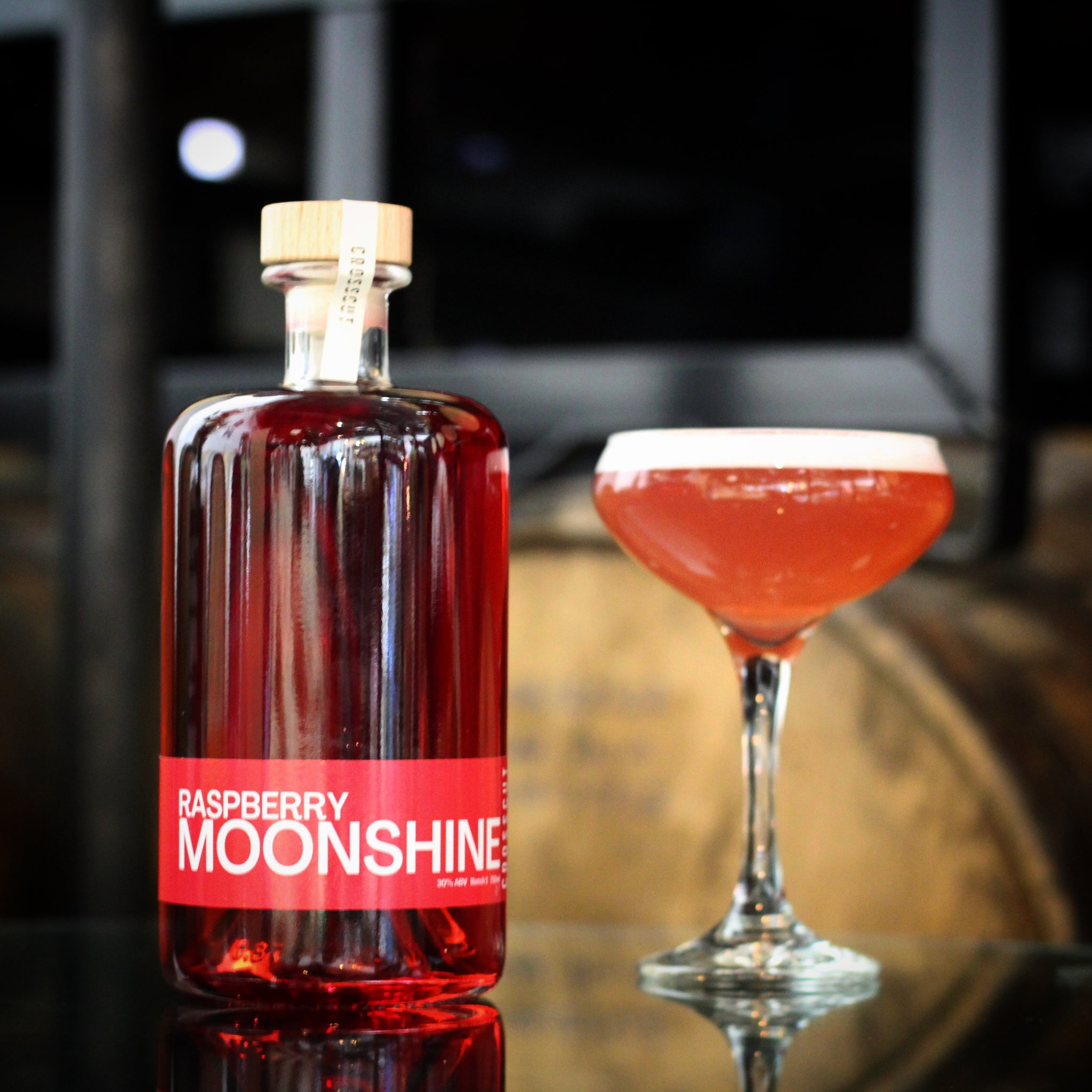 Raspberry Moonshine 750ml – Crosscut Distillery