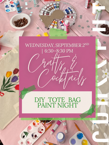 Craft & Cocktails: DIY Tote Bag Night | September 2nd @ 6:30