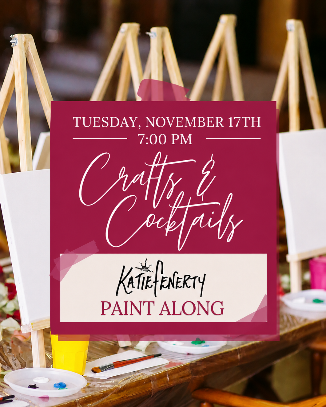 Crafts & Cocktails: Paint Along with Katie Fenerty | November 17th 7:00-9:00 pm