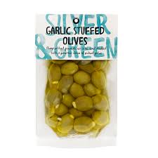 Silver & Green Garlic Stuffed Olives