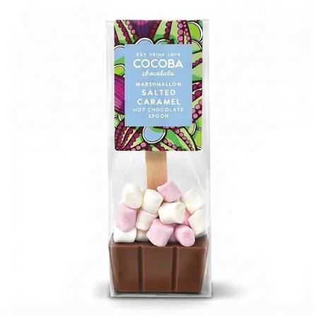 Cocoba Marshmallow Salted Caramel Hot Chocolate Spoon
