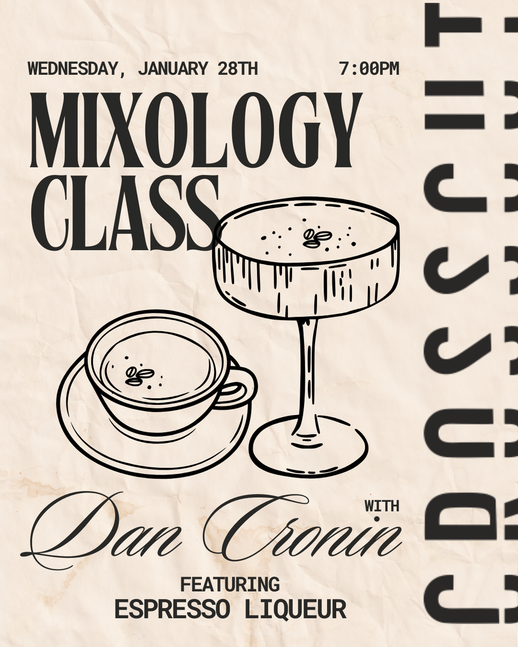 Mixology Class: Espresso Liqueur |  Wednesday, January 28th