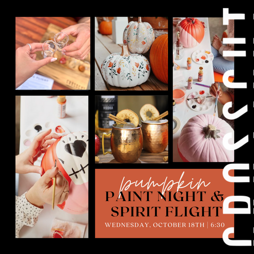 Pumpkin Paint Night & Spirit Flight | Wednesday, October 18th | 6:30-8:30 |